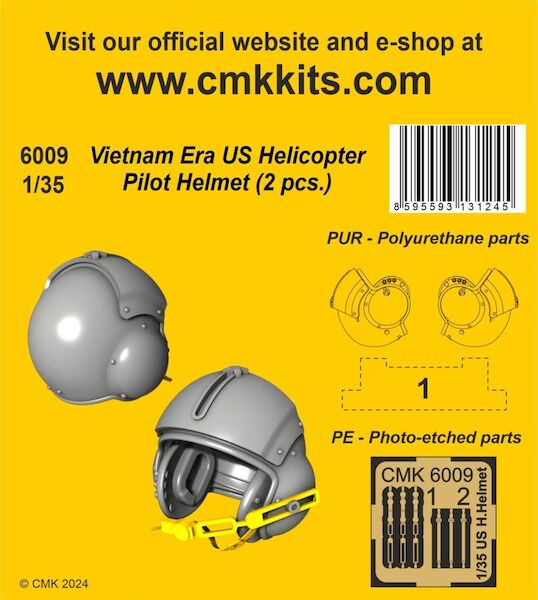Vietnam Era US Helicopter Pilot Helmet (2 pcs.) CMKA6009