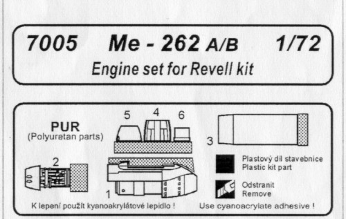 Me262 Engine Set (Revell) CMK 7005