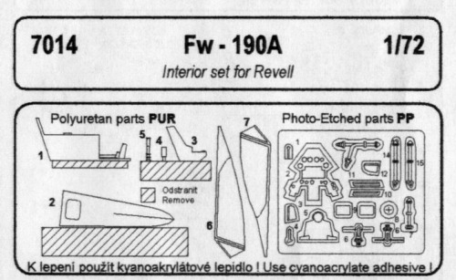 FW190A Interior set (Revell)  CMK 7014