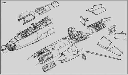 Lockheed F104G/S Starfighter Detail set (Hasegawa)  CMKA7057