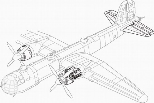 Heinkel He177 engine set (Revell)  CMKA7060