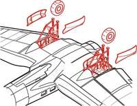 Heinkel He111P Undercarriage set  (Hasegawa)  CMK 7110