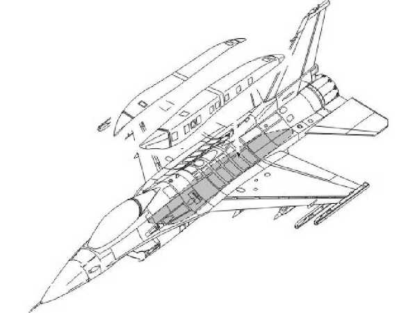 F16C Falcon Conformal tanks (For Academy kit)  CMKA7159