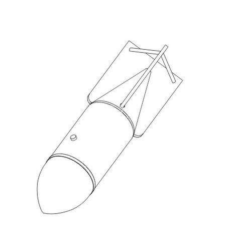 WWII German Bombs SC250 (6x) CMK 7216