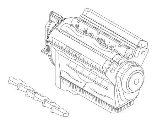 Merlin MK66 aircraft engine (Spitfire mk9)  CMK 7230