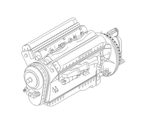 Merlin MK45/46 aircraft engine (Spitfire MKV)  CMK 7231