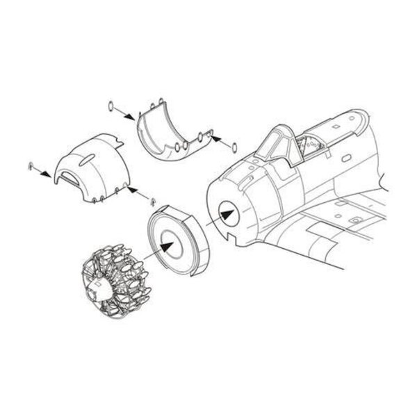 Mitsubishi A6M-3 Zero Engine set (Tamiya) CMK 7265
