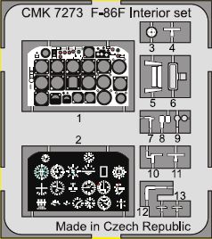 F86F Sabre Interior set (Airfix) CMKA7273