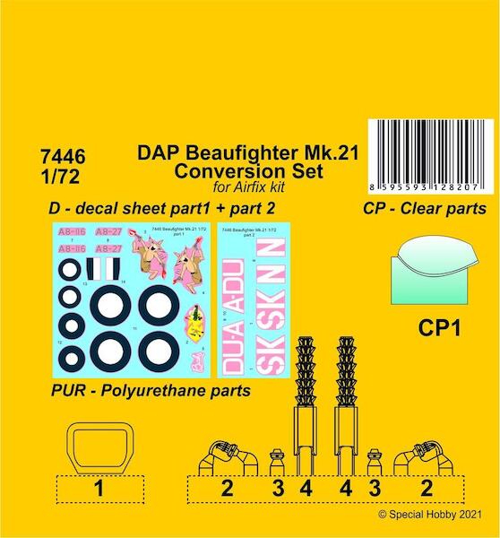DAP Beaufighter MK21 Conversion Set (Airfix) CMKA7446