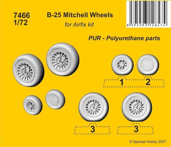 B25 Mitchell Wheels (Airfix) CMKA7466