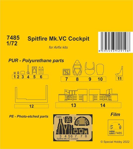 Spitfire Mk.VC Cockpit (Airfix)  CMKA7485