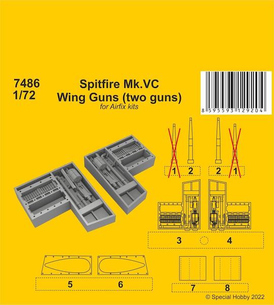 Spitfire Mk.VC Wing Guns (two guns) (Airfix) CMKA7486