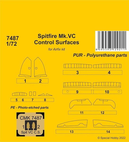 Spitfire Mk.VC Control Surfaces(Airfix) CMKA7487