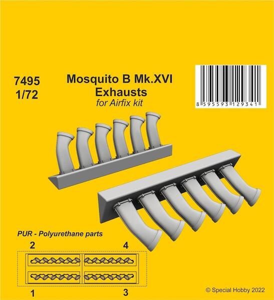 Mosquito B MkXVI Exhausts (Airfix) CMKA7495