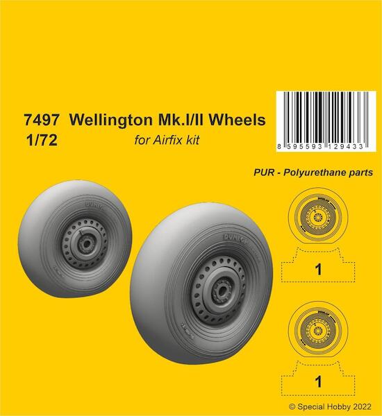 Vickers Wellington MKI/II Mainwheels  (Airfix)  CMKA7497