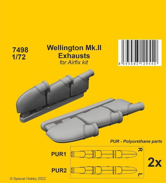 Vickers Wellington MKII Exhausts  (Airfix)  CMKA7498