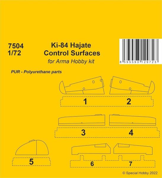 Nakajima Ki84 Hayate 'Frank"Control Surfaces (Arma Hobby)  CMKA7504