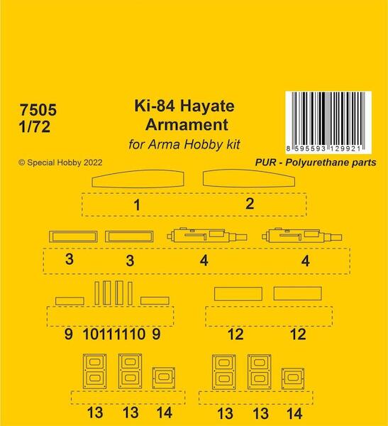 Nakajima Ki84 Hayate Armament (Arma Hobby) CMKA7505