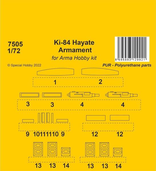 Nakajima Ki84 Hayate Armament (Arma Hobby)  CMKA7505