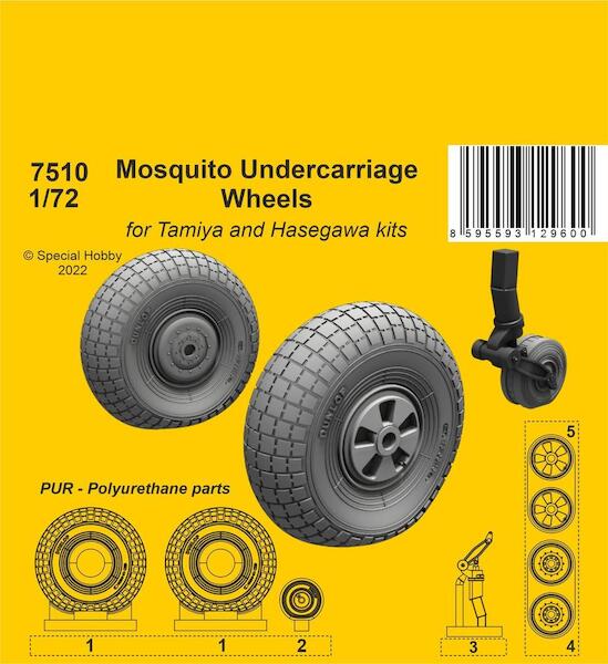 Mosquito Undercarriage Wheels (Tamiya, Hasegawa) CMKA7510