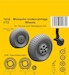 Mosquito Undercarriage Wheels (Tamiya, Hasegawa) CMKA7502