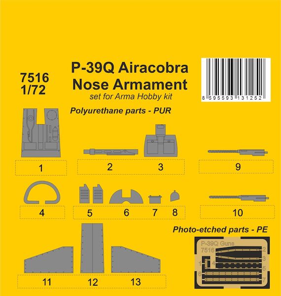 P-39Q Airacobra Nose Armament (Arma Hobby)  CMKA7516