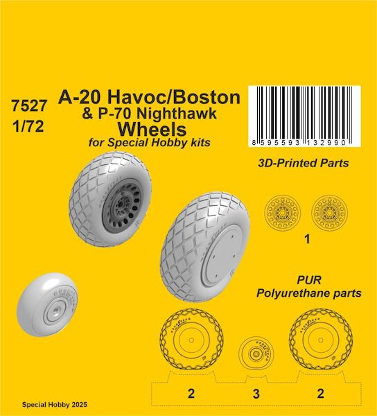 A-20 Havoc/Boston/ P-70 Nighthawk wheels (Special Hobby)  CMKA7527