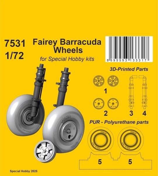 Fairey Barracuda Wheels (Special Hobby) CMKA7531