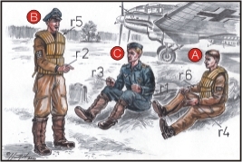 German Bomber pilots WW2 (3 fig)  F-72038