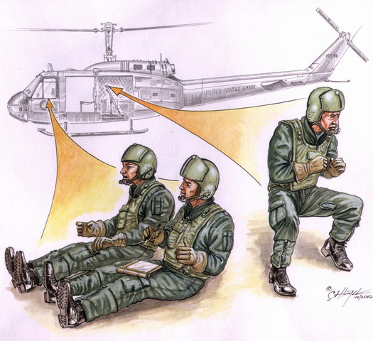 US Helicopter Crew, Vietnam war (3 figures)  F-72080