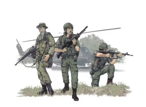 US Airborne Vietnam war (3 figures)  F-72111