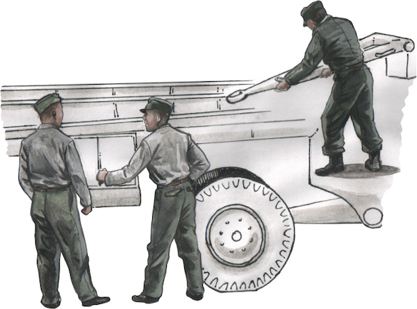 German WWII Personel for Meilerwagen V2 Transporter (3 figures) F-72304