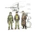 WWII US Bomber Pilot with two gunners CMK-F72339
