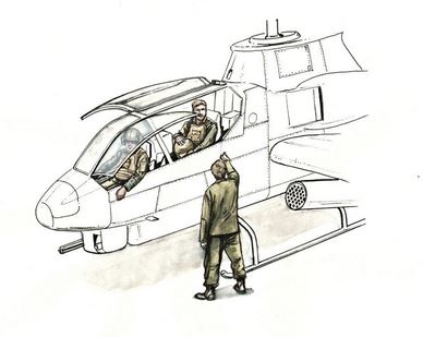 AH1 Cobra Sitting Pilots and ground crew (3 figures) (Special Hobby) F-72349