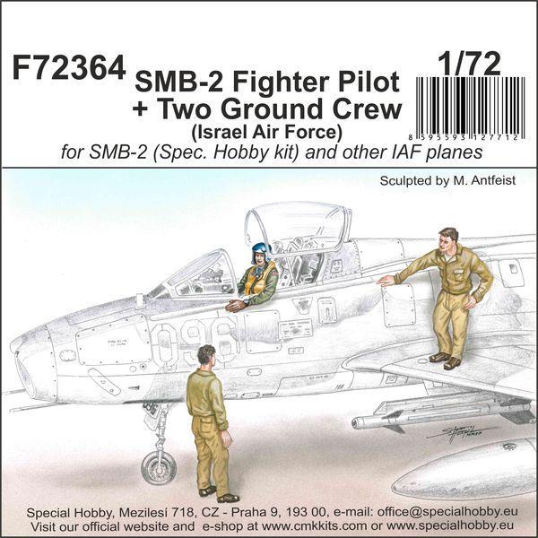 Super Mystere B2 Fighter Pilot + Two Ground Crew (Israel Air Force) F72364