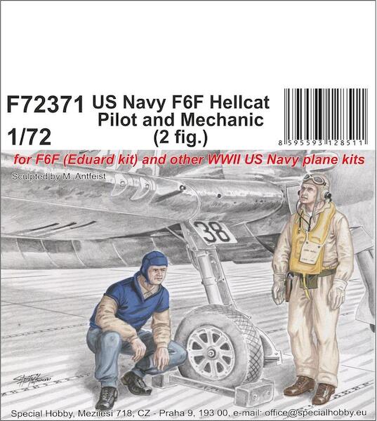 US Navy F6F Hellcat Pilot and Mechanic F72371