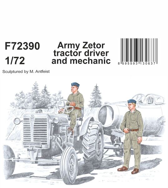 Army Zetor tractor driver and mechanic (2 figures) F-72390