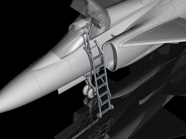 SAAB AJ37/JA37 Viggen, Pilot climbing ladder into cockpit (Tarangus / Special Hobby)  F48351