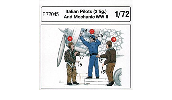 Italian Pilot and Mechanics WW2 (3 fig) F72045
