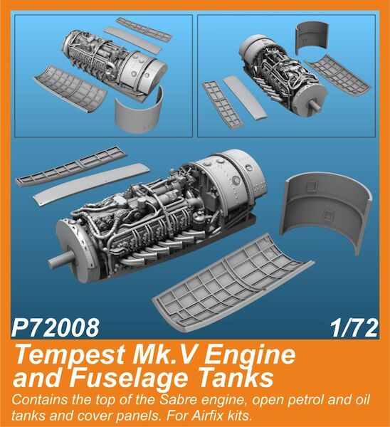 Tempest Mk.V Engine and Fuselage Tanks (Airfix) P72008