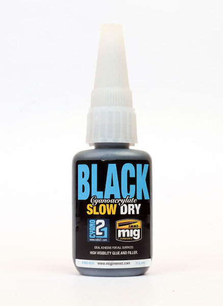 Colle 21 BLACK Slow dry Cyanoacrylate 20gr bottle colle21