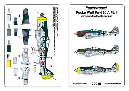 Focke Wulf FW190A CON72-019