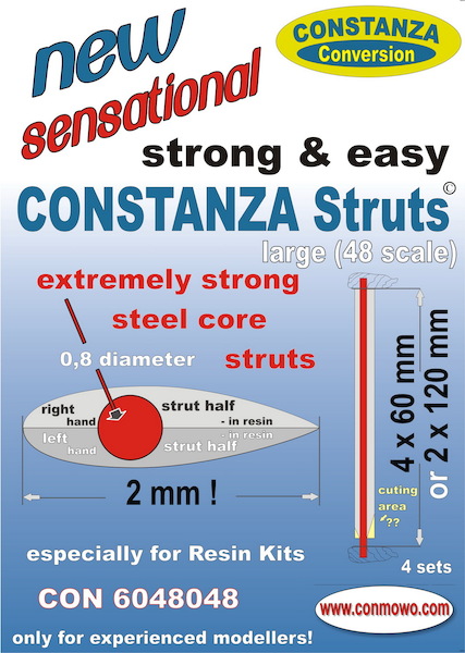 Constanza Struts - LARGE (48) - 2,0 mm  CON6048048