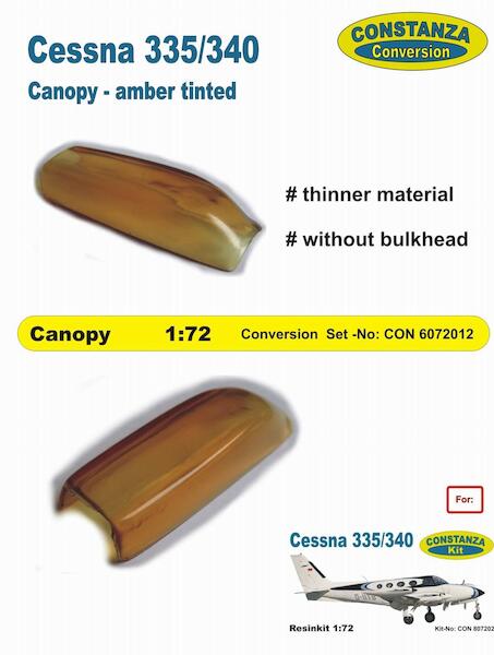 Cessna 335/340 amber tinted canopy  CON6072012