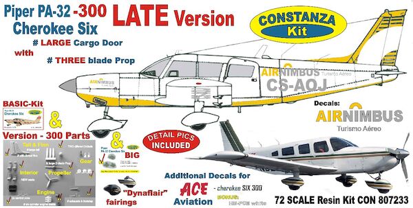 Piper PA32-300 Cherokee Six Late Version with Cargo door and 3 blade prop (Air Nimbus)  CON807233