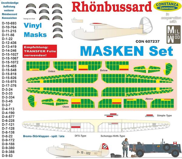 Rhnbussard - Wooden Structure Mask Set  CON807237