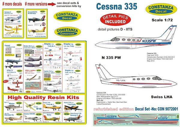 Cessna 335 (HB-LHA, N335PW) Revised! CON9072001