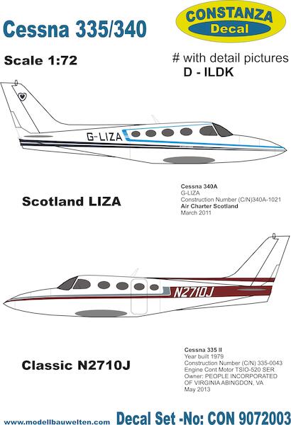 Cessna 335/340 (G-LIZA, N2710J) CON9072003