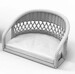 Wicker seat with Cushion A32-011
