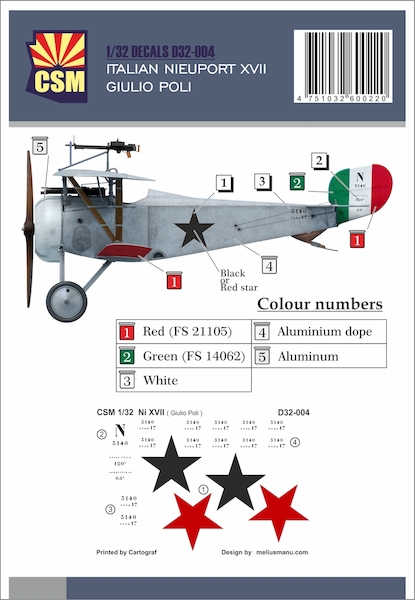 Italian Nieuport XVII  Giulio Poli  D32-004